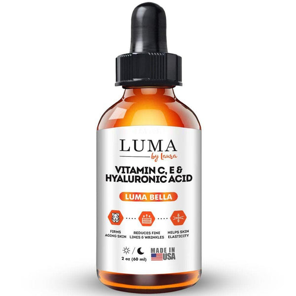 Luma Vitamin C Serum 20% + E + Hyaluronic Acid + Jojoba Oil + Witch - Glamour Rich